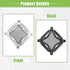 ACROPIX 6" Square Universal Car Speaker Grills Cover Mesh, Subwoofer Protector Case with Screws, Iron Silver Tone, Pack