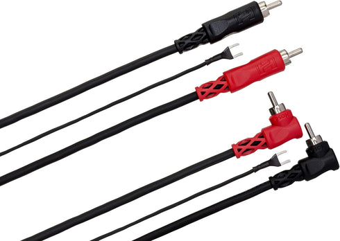 Hosa CRA-203DJ Dual Right-Angle RCA Stereo Interconnect Cable, 3 Meters
