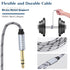 1/4 Splitter Adapter Cable, 12 inches, Dual 6.35mm Jack Female Y Splitter to 6.35mm Stereo Plug Male, 30cm