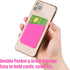Phone Card Holder Sockets, Random Colors - Silicone Adhesive Stick-on ID Credit Card Wallet Pouch Sleeve for Most