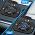 12V USB Outlet Car Charger Socket, 78W Dual 30W PD and Dual 18W QC3.0 with Voltmeter Switch, Aluminum Power Outlet