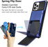 Vofolen Case for iPhone 13 Pro Max Case Wallet 4-Card Holder ID Slot Flip Door Hidden Pocket Anti-Scratch Dual Layer Hybrid TPU Bumper Protective Hard Shell Back Cover for iPhone 13 Pro Max Navy
