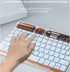 Portable Bluetooth Keyboard, 7-Colors RGB Backlit Mini Keyboard, Rechargeable Ultra-Slim Tablet Keyboard for