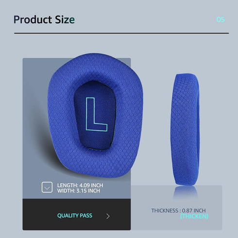 Fabric Replacement Ear Pads for Logitech G733 Gaming Headset, Fit Logitech G335 Wireless Headphone, Soft Mesh Fabric