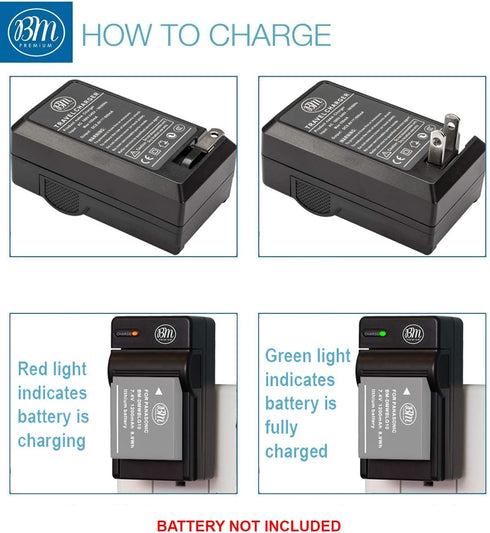 BM DMW-BLG10 Battery Charger for Panasonic Lumix DC-G100, DC-ZS80, DC-GX9, DC-LX100 II