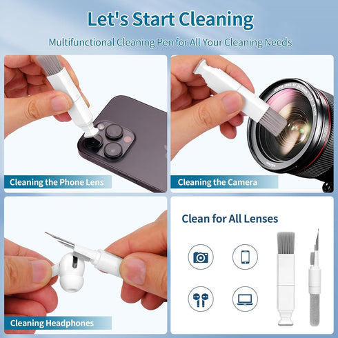 Keyboard Cleaner Laptop Cleaning Kit, 12 in 1 Computer Tech Cleaning Brush, Electronic Screen Cleaner for MacBook,