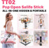 FORGERAY TT02 70 Inch Tall Phone Tripod, Auto Pop Open Selfie Stick Tripod with Magnetic Bluetooth Remote, Adjustable