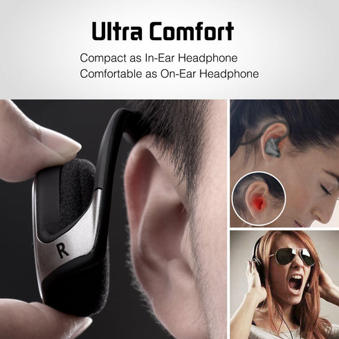 Small Bluetooth Headphones - Wireless Sports Headset with Built-in Microphone, Crystal-Clear Sound, 12-Hour Battery