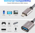 Micro USB to USB Adapter, Micro USB 2.0 OTG Cable 2 Pack, Nylon Braided, Aluminum Shells for S7 LG