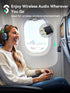 SOOMFON 5.3 2 2-in-1 3.5mm Airplane Bluetooth Transmitter for Airpods or Headphones Airplane Bluetooth Adapter Receiver