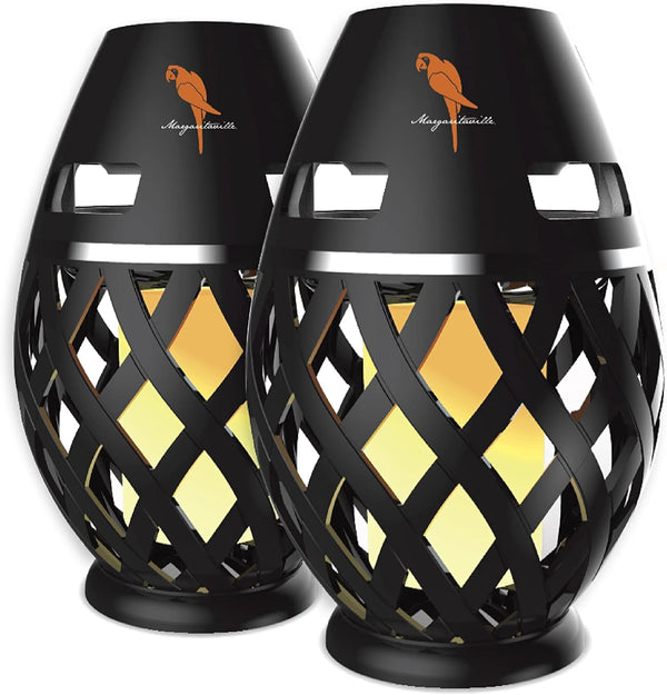 Margaritaville Tiki Torch - Waterproof Bluetooth Speaker with Flickering LED Lights, Portable Party Speaker (2 Pack)