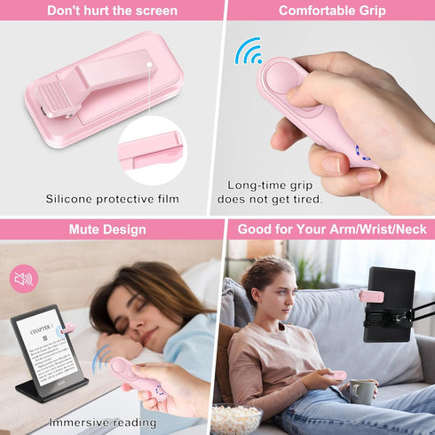RF Remote Control Page Turner for Kindle Paperwhite/Oasis/Kobo eReaders, Remote Camera Shutter and Video Clicker for