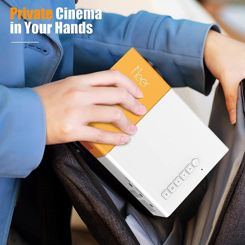 Mini Video Projectors, 720P Movie Projector, 24 to 60in Screen Projection, Eye Friendly LED for Home Outdoor Theater