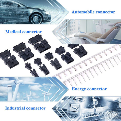 Glarks 1940Pcs 2.5mm Pitch 2/3/4/5/6/7/8/9 Pin Male and Female Plug Housing with JST-SM Connector Assortment Kit.