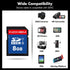 INDMEM 8GB SD Card 2 Pack, UHS-I U1 Class 10 SDHC Flash Memory Card for Digital Camera, Computer, Trail Cameras