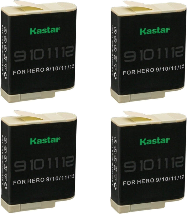 Kastar 4-Pack Battery Replacement for GoPro HERO12 Hero 12 Black Action Camera, GoPro ADDBD-212 ADBAT-001