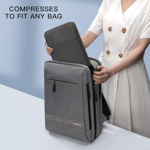 360 Protective Laptop Sleeve for 15.6-16.1 inch, Portable Bag for HP Dell Asus Acer Gaming Notebook, Gray