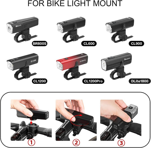 towild Bike Computer Edge Mount, Compatible with Garmin/Meilan/XOSS/iGPSPORT, Bike Light Mount