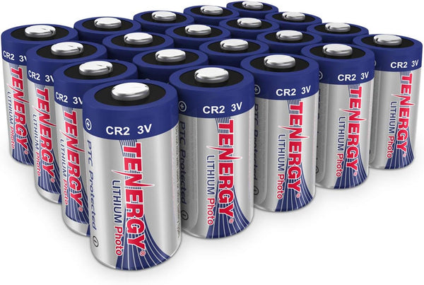 Tenergy CR2 3V Lithium Battery Non-Rechargeable PTC Protected High Performance CR2 Batteries for