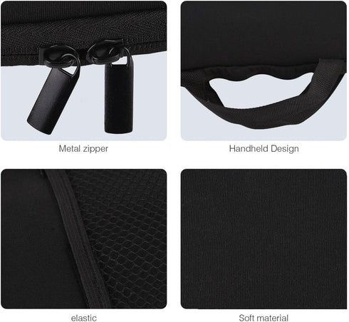 Wireless Keyboard Mouse Sleeve Travel Case for Logitech Mk345, Soft Neoprene Dust and Water Resistant Bag (Black)