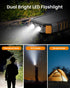 Hiluckey Power Bank Solar Charger, 27000mAh with Built-in 3 Cables, Five Outputs, 15W Fast Charging Power Bank for All