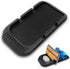 Car Dashboard Cell Phone Holder, Anti-Slip Pad with Double-Groove, Silicone Tray for Phone GPS Keychains Sunglasses Mat