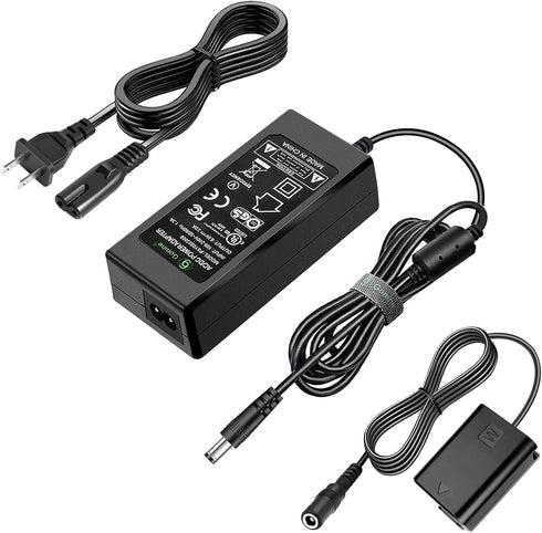 Gonine AC-PW20 Power Supply NP-FW50 Dummy Battery Kit for Sony Alpha ZV-E10, A6400, A6000, A5100 Cameras