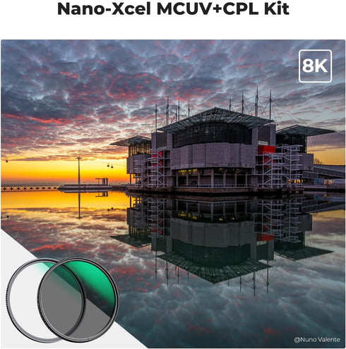 K&F Concept 49mm MC UV Protection & Circular Polarizing Filter Kit (2 pcs) with Lens Cap Cleaning Cloth, 28 Multi-Layer