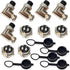 Lsgoodcare 5Pcs 90 Degree Elbow Aviation Plug Socket Female + 5Pcs 16MM Aviation Socket 4 din Male Plug