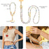 Layered Crystal Phone Crossbody & Wrist Lanyard - Anti-Theft Design for Women