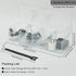 Electronics Organizer Clear Acrylic Cable Storage Bin Box, 4 Sections with 20 PCS Reusable Fastening Ties
