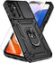 Samsung Galaxy A15 5G Case - Military-Grade, HD Screen Protector, Slide Camera Cover & Kickstand (Black) by SunStory.
