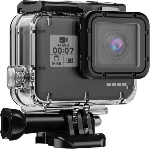 HONGDAK Waterproof Housing Case for GoPro Hero 7/6/5 Black, 196ft/60m Diving Protective Shell