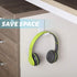4 Pieces Headphone Hanger Hook Wall Mount with Adhesive Glues, Acrylic Holder for General Purpose Game Headphones