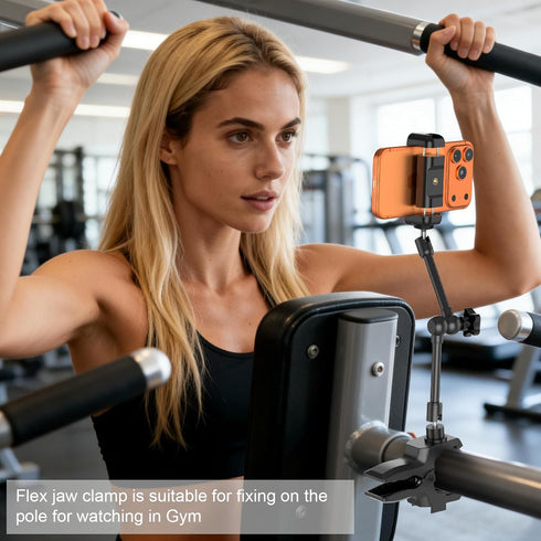 Mippko Mount,360Adjustable 3.5~7.5" Phone Holder Jaw Flex Clamp Clip Aluminium Alloy Arm Mount,Cellphone Clip Stand