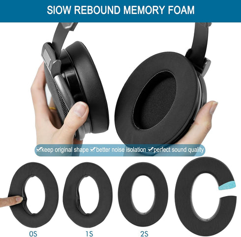 Earpads for Sennheiser HD650/HD600/HD660S/HD545/HD525/HD535 Headphones, Velour Ear Pads Replacement with Cooling-Gel