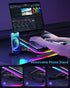 KeiBn Upgrade Laptop Cooling Pad, RGB Lights with 6 Fans for 15.6-17.3 Inch Laptops, 7 Height Stands, 10 Modes Light, 2