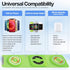 3-in-1 Foldable Magnetic Wireless Charger Keychain, 15W Travel Fast Charger for Phone 15/14/13/12, Watch, AirPods