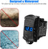 USB Rocker Switch Outlet, Linkstyle QC 3.0 USB-A Port with Blue LED Display, Waterproof 12V 24V Rocker Switch