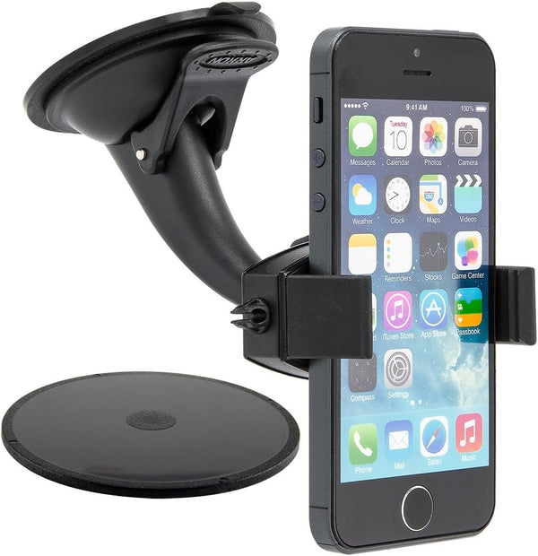 Arkon Windshield Dash Sticky Suction Phone Car Mount for iPhone 7, 6S, 6 Plus, Galaxy S7, Retail Black