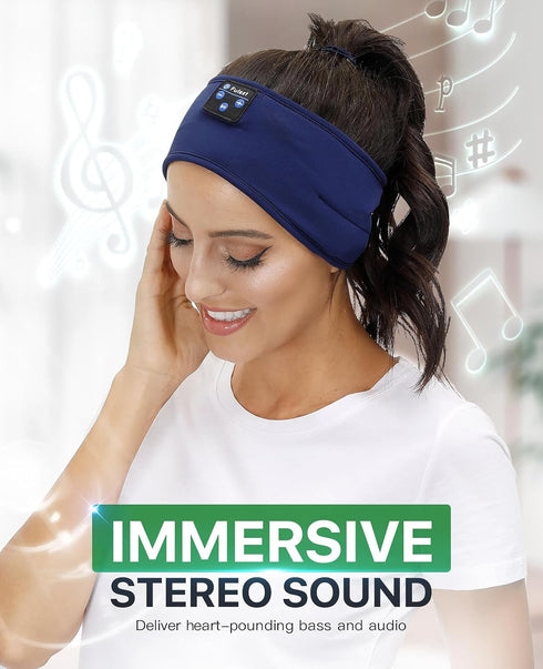 Sleeping Headphones, Sport Headband with Built-in Speakers, Perfect for Workout, Running, Yoga, Travel, Meditation