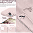 SURPHY iPhone 14 Case with Screen Protector, Liquid Silicone 6.1 inch (2022), Pink Sand, Camera Protection + Soft
