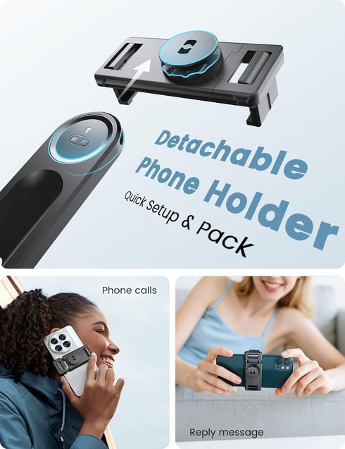 kzomKzoo 67 360 Selfie Stick Tripod with Light, Basic Phone Stand for iPhone & Samsung, All-in-One Extendable Tripod