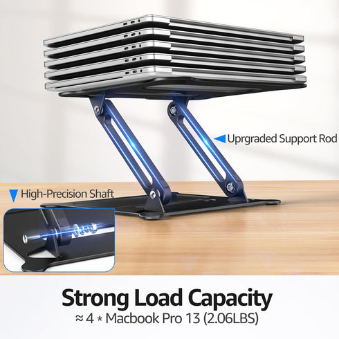 Urmust 10-15.6"(Black) Laptop Notebook Stand Holder Adjustable Laptop Stand Portable Computer Riser Compatible