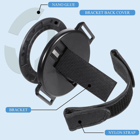 Hpmjz 360 7-11" Tablet Stand with Hand Strap Degree Rotating Sticky Tablet Stand Fastening Handle Grip with Adhesive