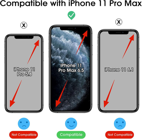 amCase Cellular Phone Case - Compatible with MagSafe, iPhone 11 Pro Max (6.5"), Shock-Absorbent, Clear