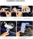 Elegant Flower Crystal Air Vent Phone Holder, Car Cellphone Mount Clip, Nice Gift for Smartphone (White Flower)
