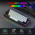 REBOCOON 61-Key 60% 8-Color 10/8/7) Compact RGB Gaming Keyboard Layout, Ergonomic Membrane Keys, Backlight, Plug & Play