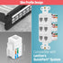 Everest Media Solutions 90° Angled CAT6/5e Keystone Jack White, Slim Profile RJ45 Female Connector, 10-Pack
