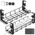 Under Desk Cable Management Tray, 31.5'' Steel Desk Organizers, Wire Management Rack for Cables